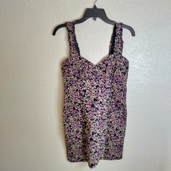 Free People Intimately Free Mini Smocked Printed Bodycon Dress Sz S - Picture 2 of 9